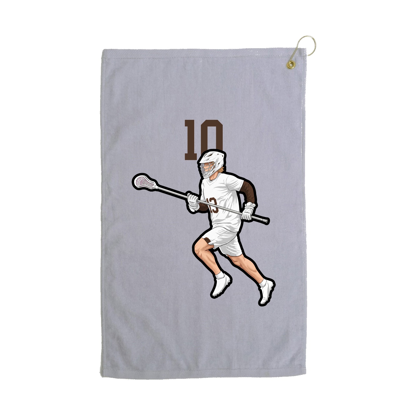 Golf Towel — Number Top in Grey