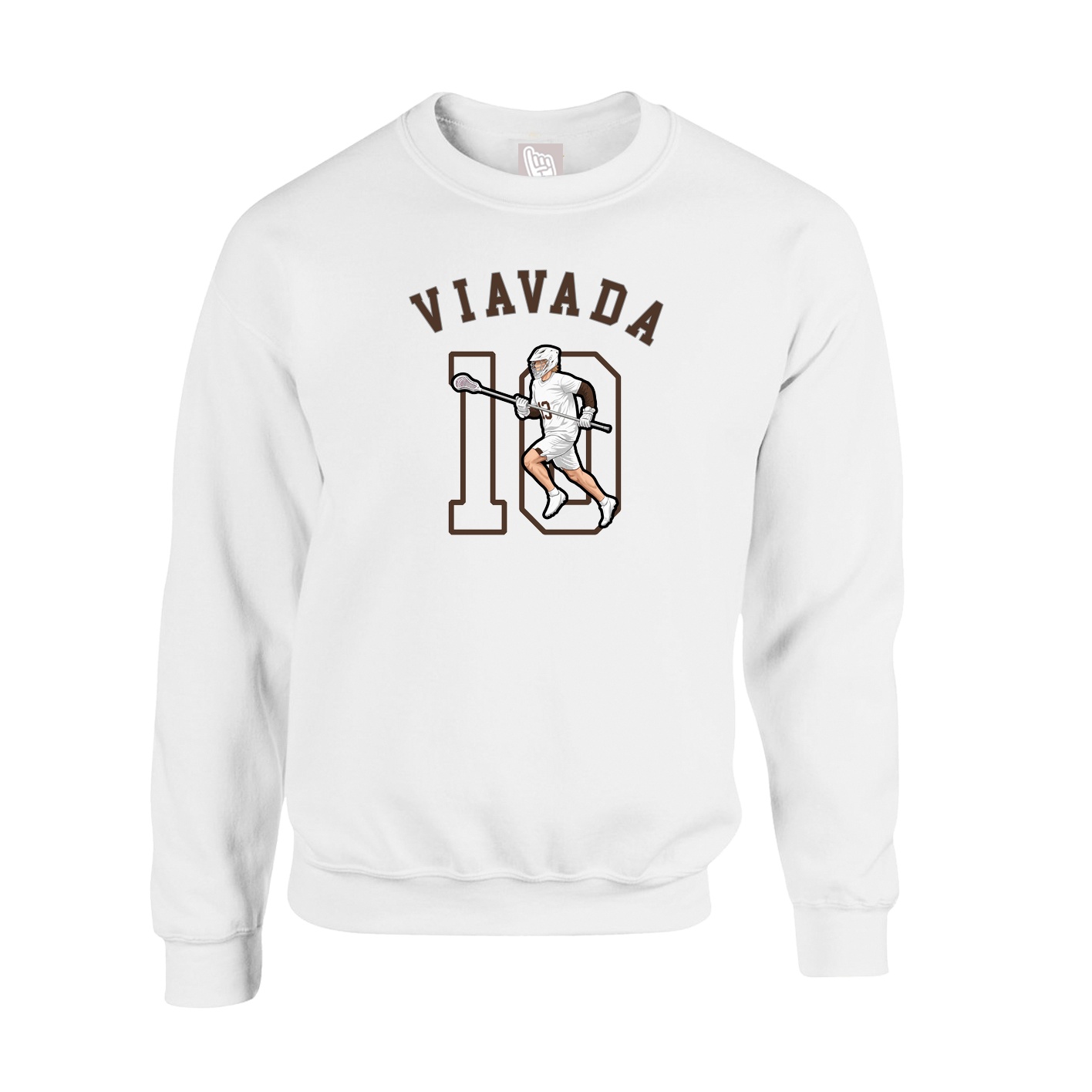 Fleece Crew — Shirsey Arch in White