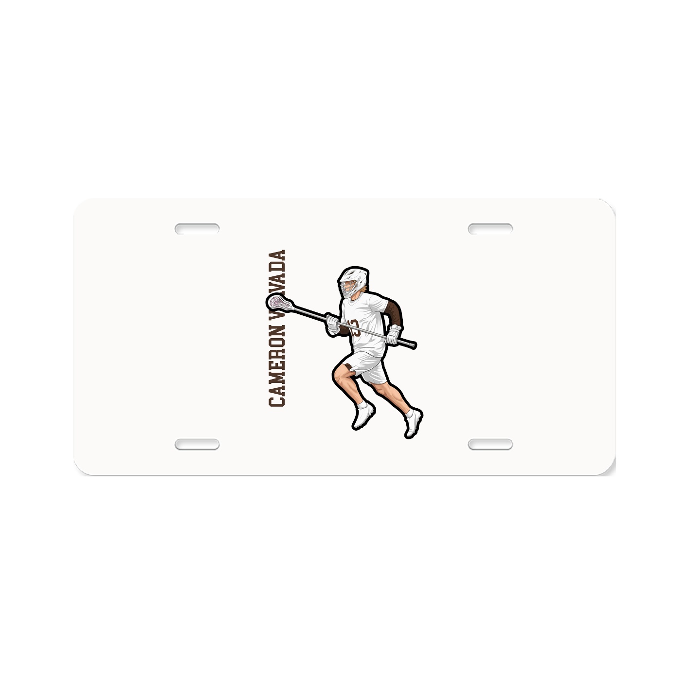 License Plate — Name Vertical in Classic
