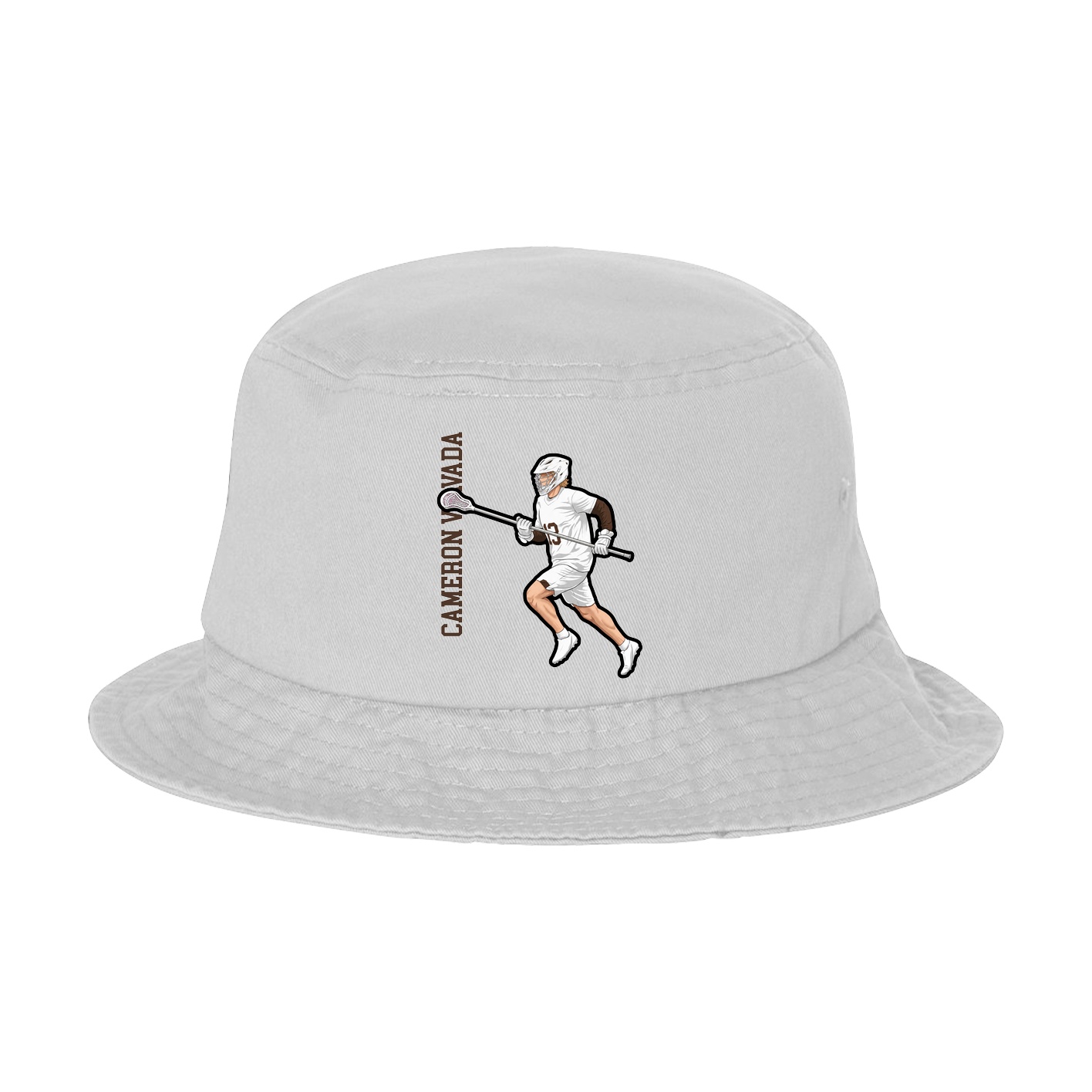 Bucket Cap — Name Vertical in White