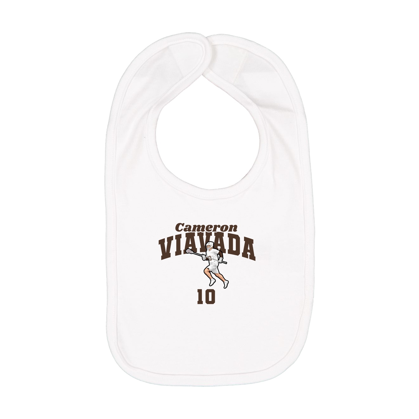 Infant Bib — Signature Arch in White