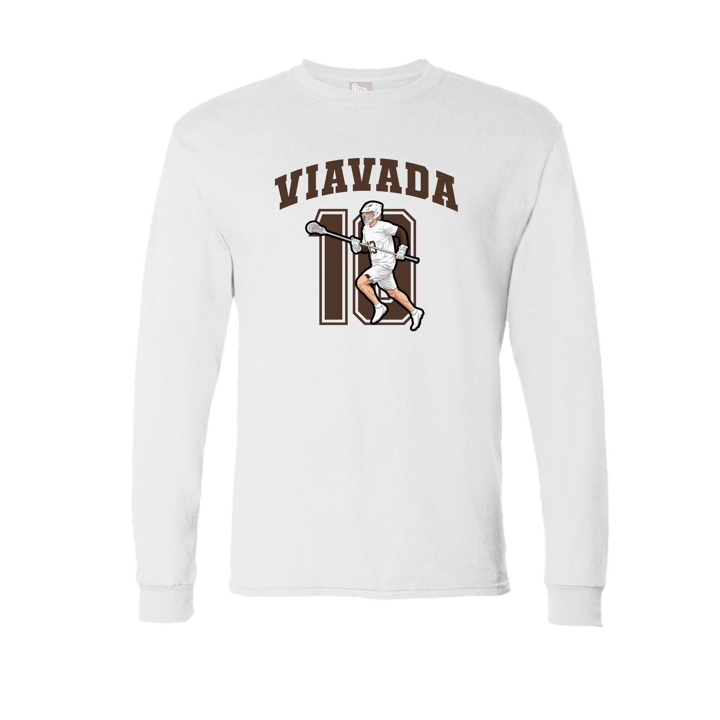 Long Sleeve Tee — Number in White