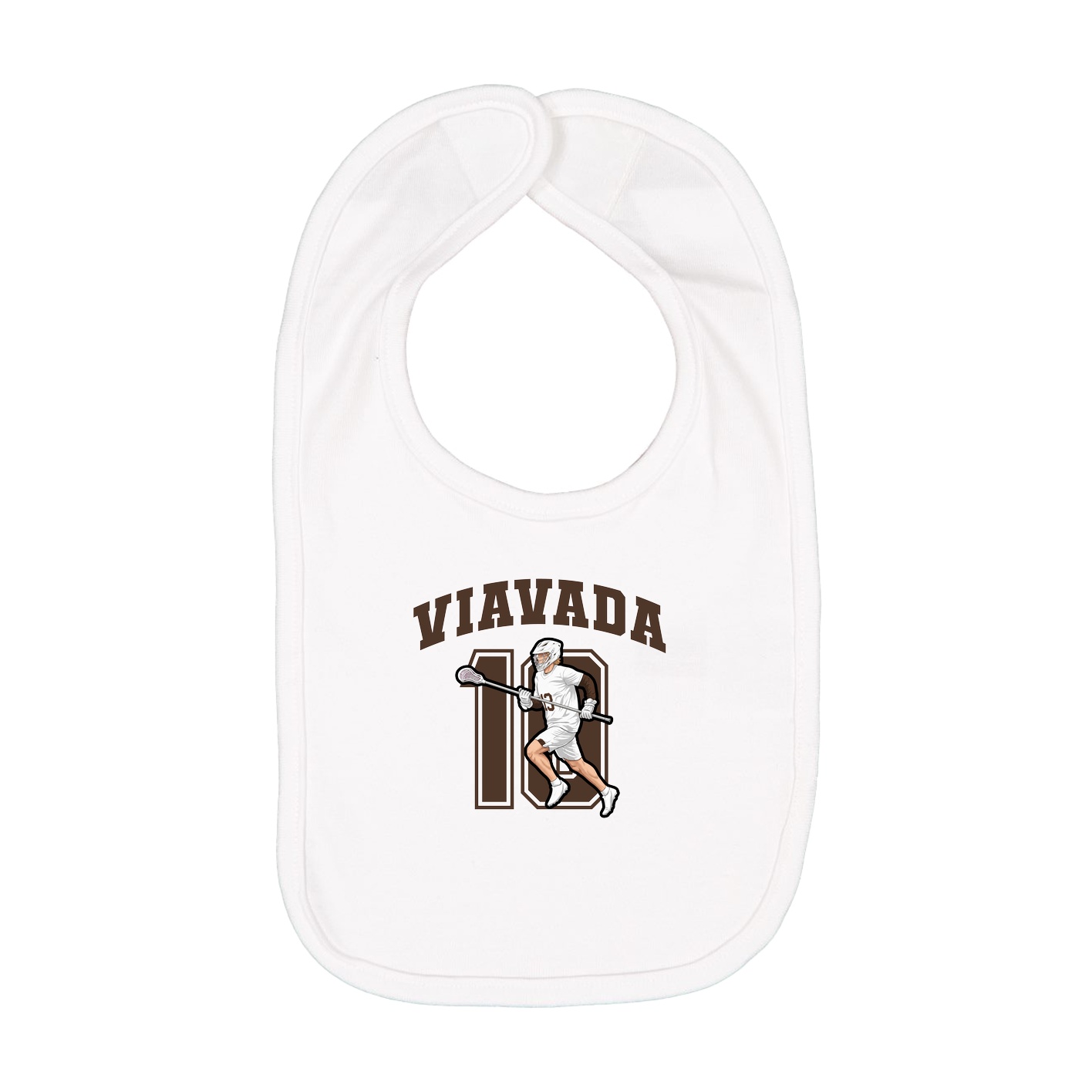 Infant Bib — Number in White