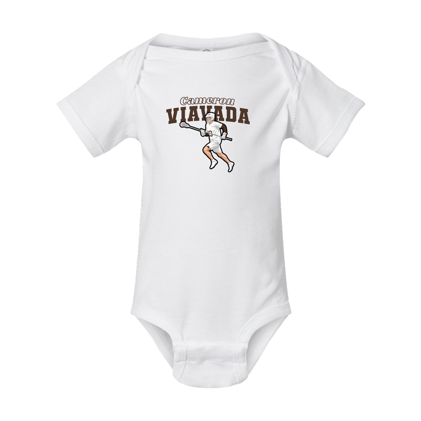 Baby Onesie — Name Arch in White