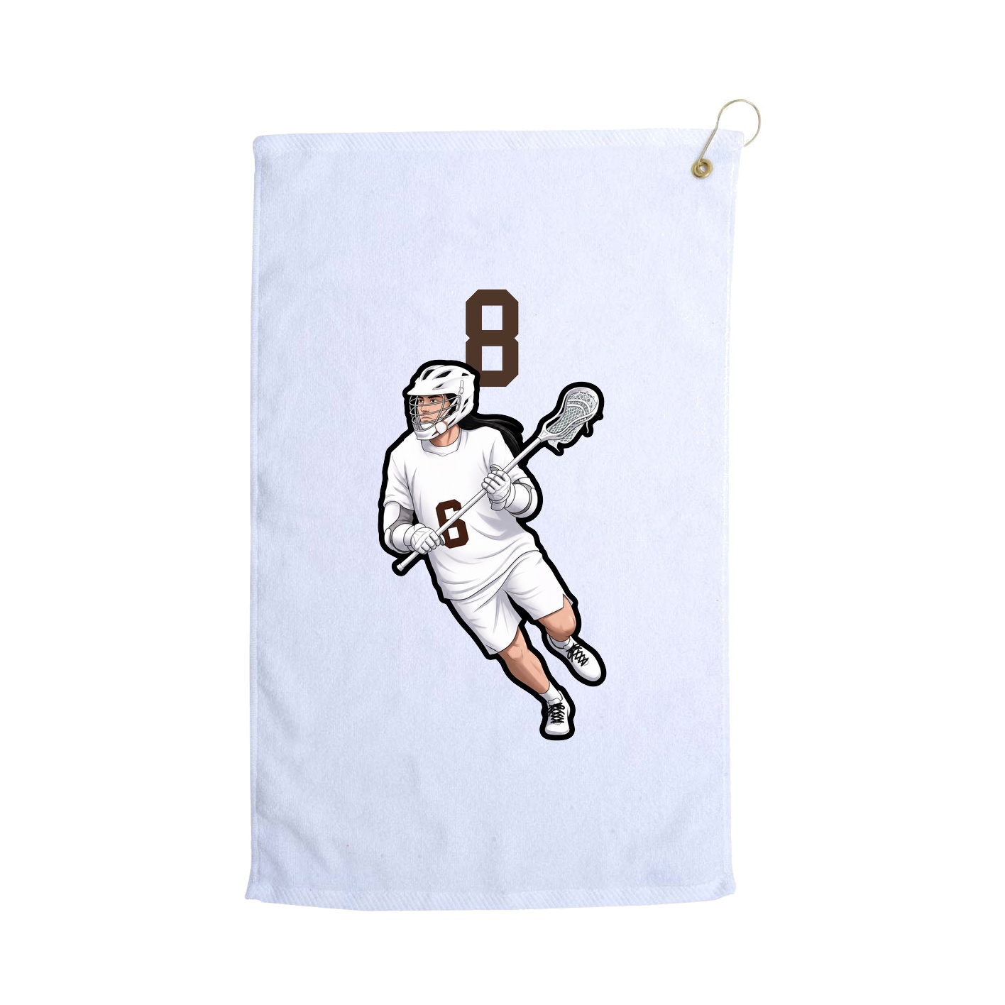 Golf Towel — Number Top in White