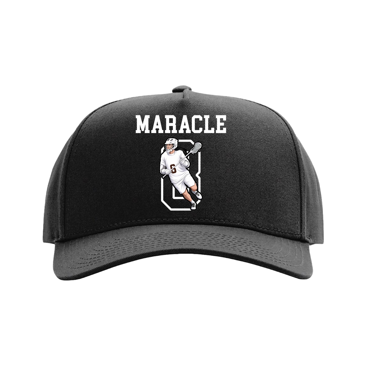 Full Fabric Five-Panel Champ Cap — Shirsey in Black