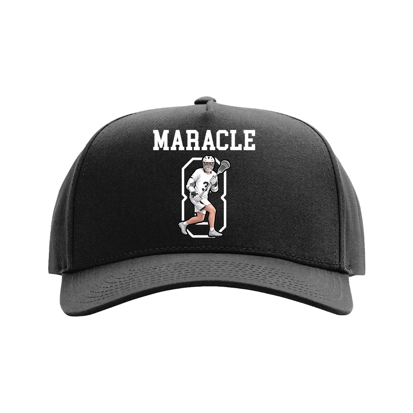 Full Fabric Five-Panel Champ Cap — Shirsey in Black