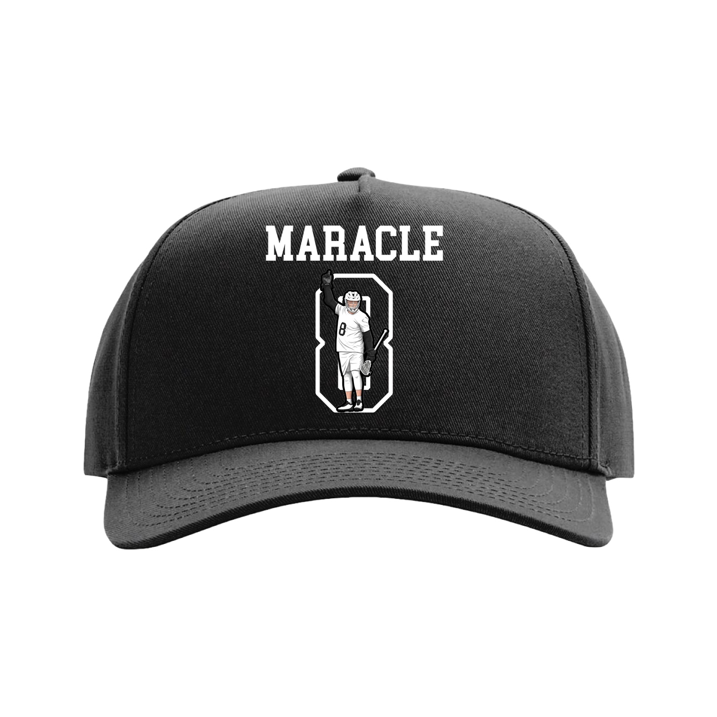 Full Fabric Five-Panel Champ Cap — Shirsey in Black