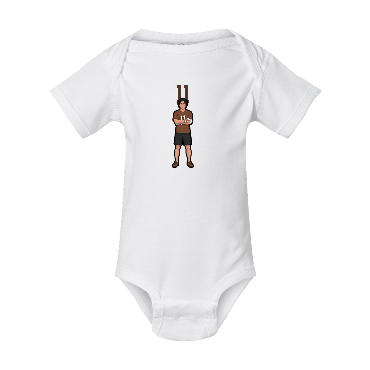 Baby Onesie — Number Top in White