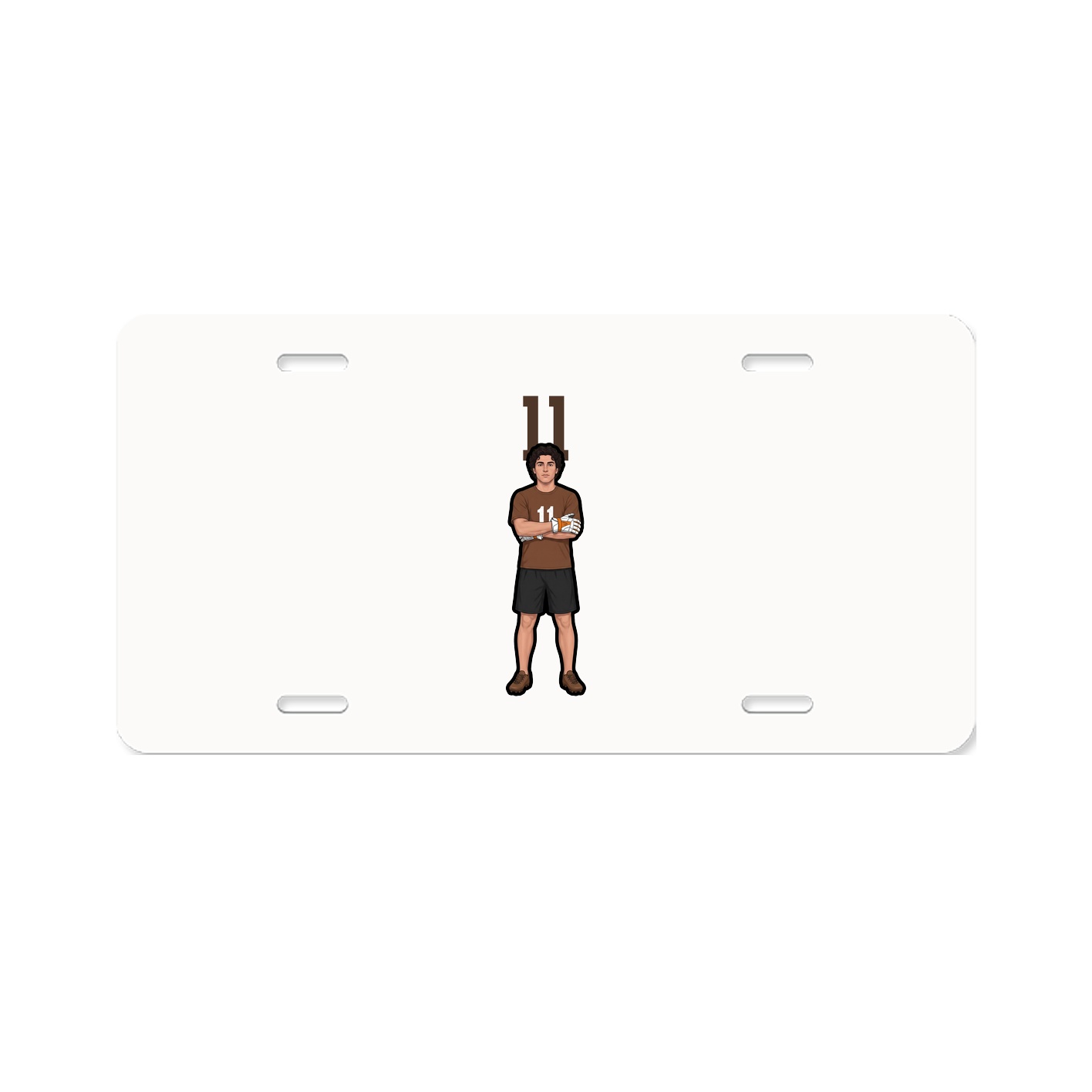 License Plate — Number Top in Classic