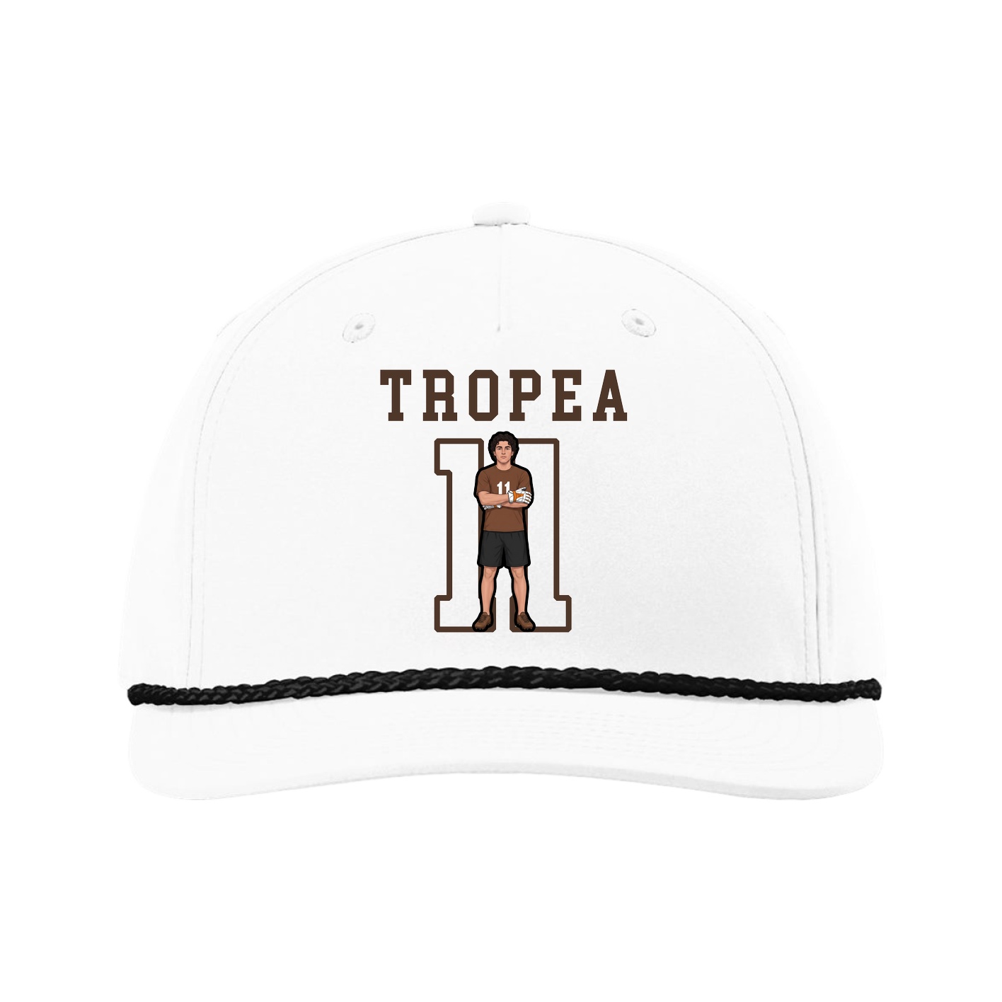 Five-Panel Classic Rope Cap — Shirsey in White