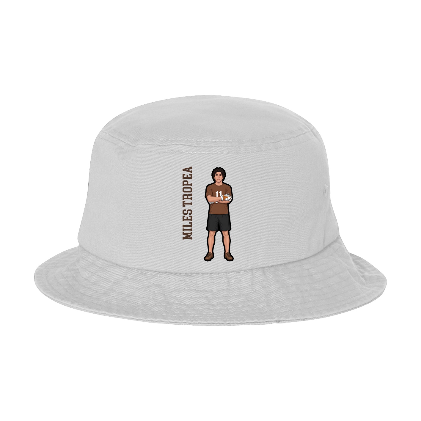 Bucket Cap — Name Vertical in White