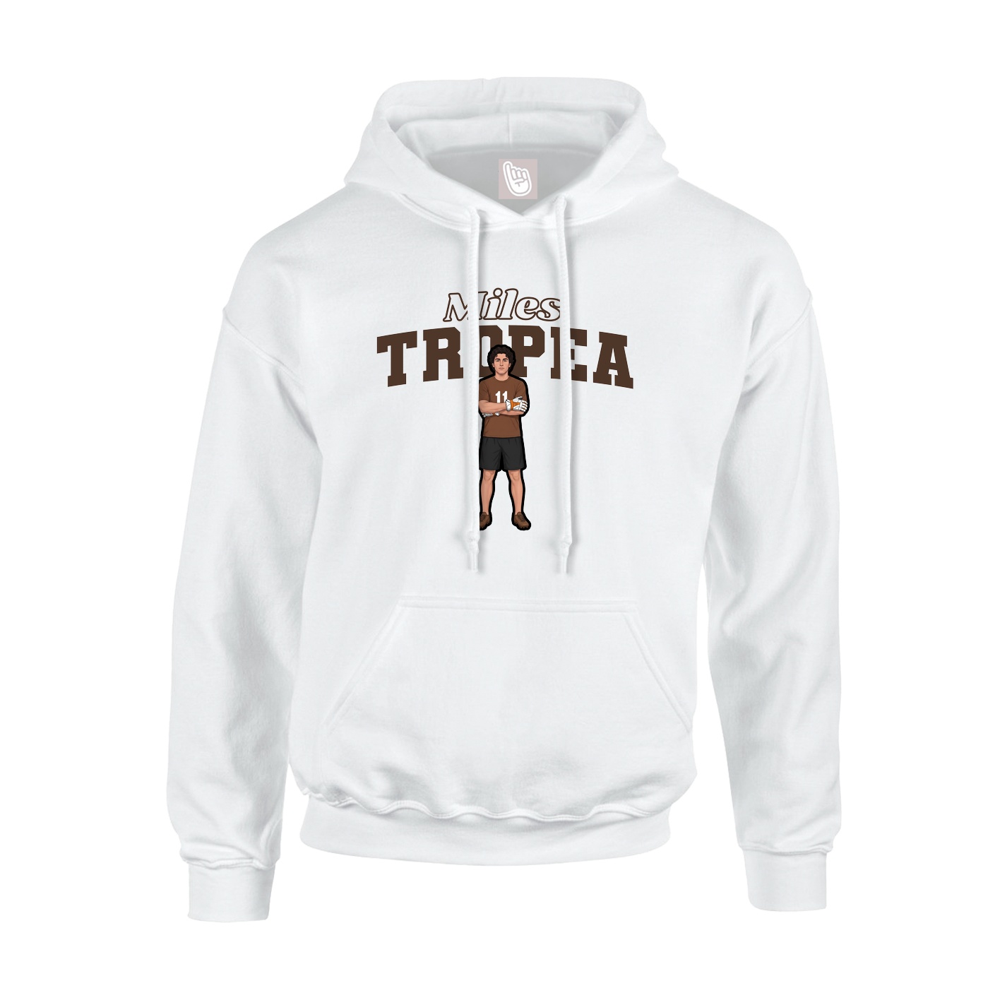 Hoodie — Name Arch in White