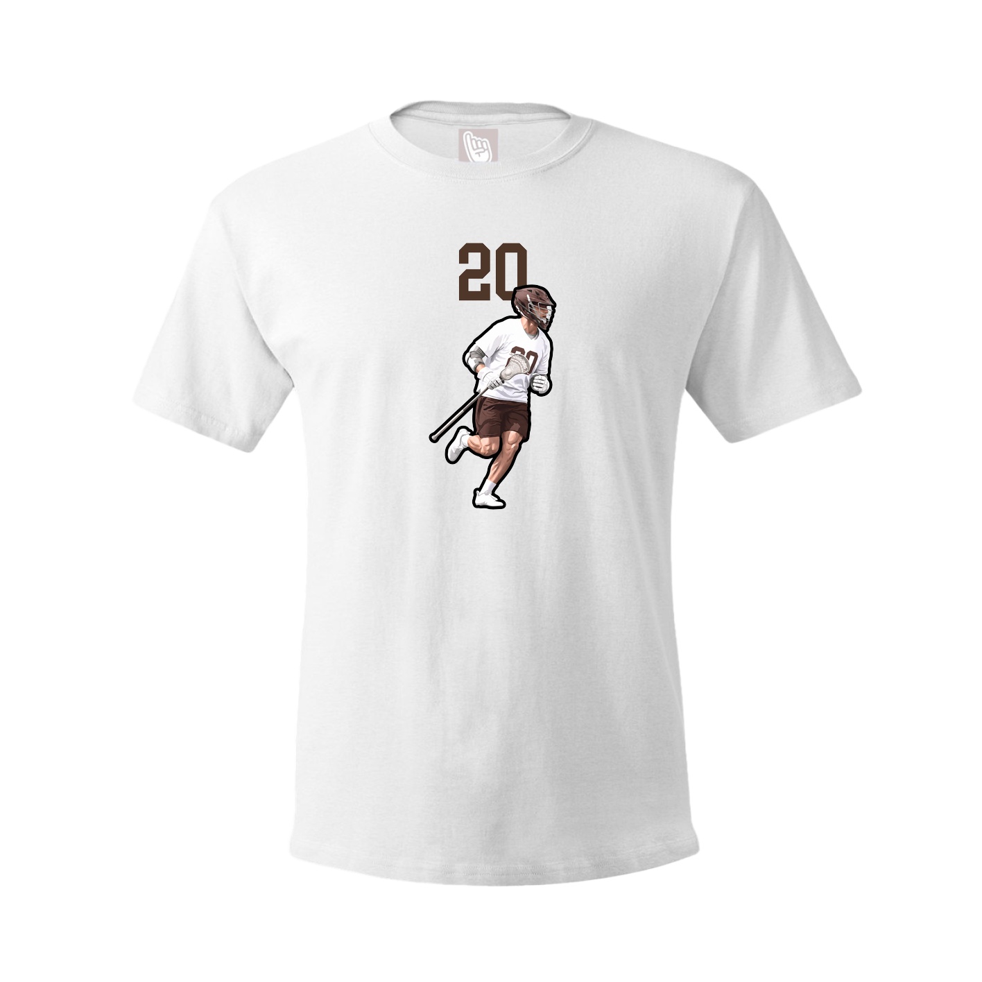Youth Tee — Number Top in White