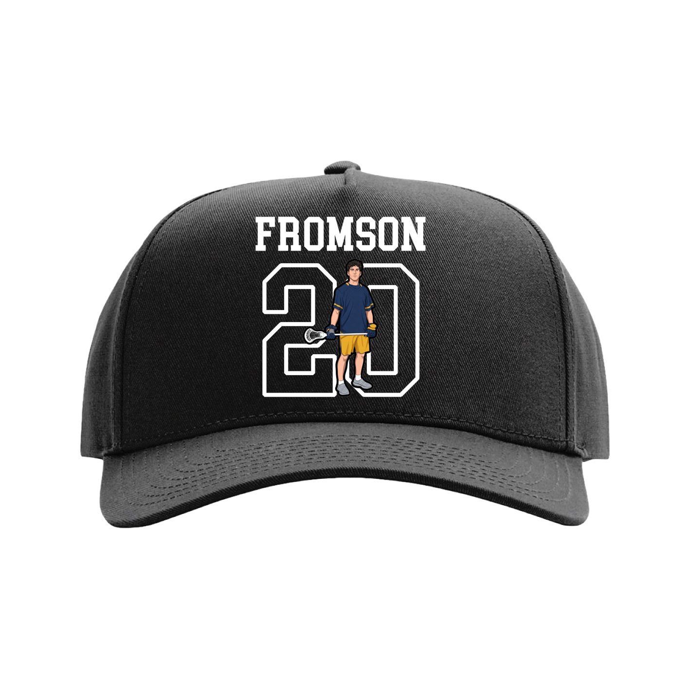 Full Fabric Five-Panel Champ Cap — Shirsey in Black