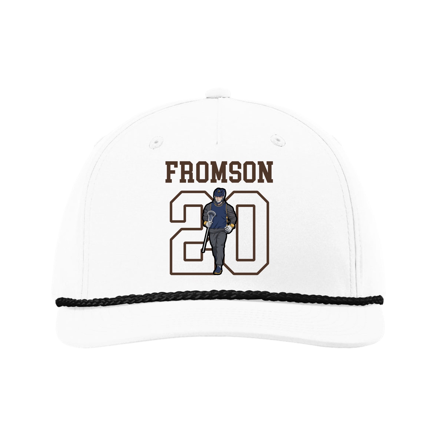 Five-Panel Classic Rope Cap — Shirsey in White