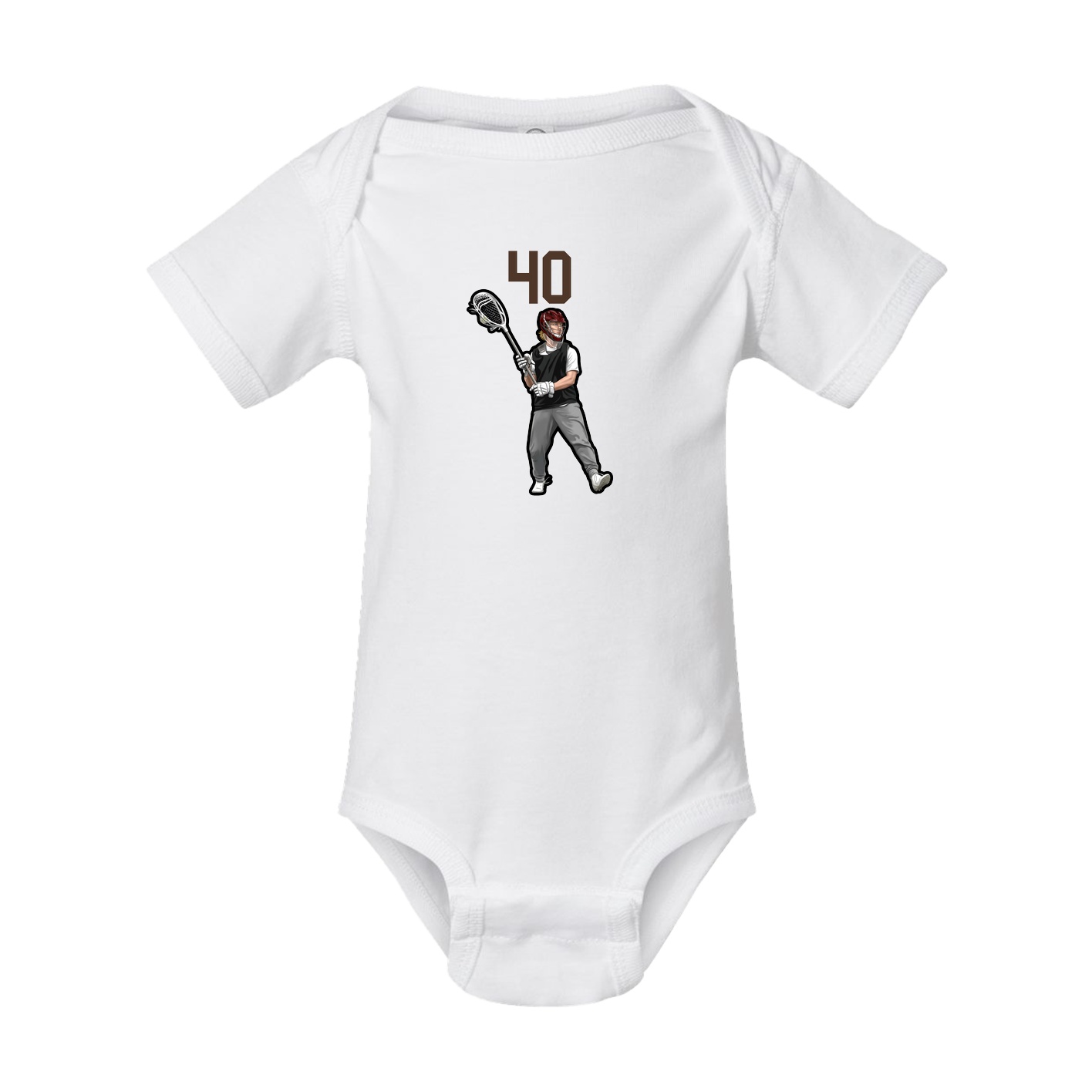 Baby Onesie — Number Top in White