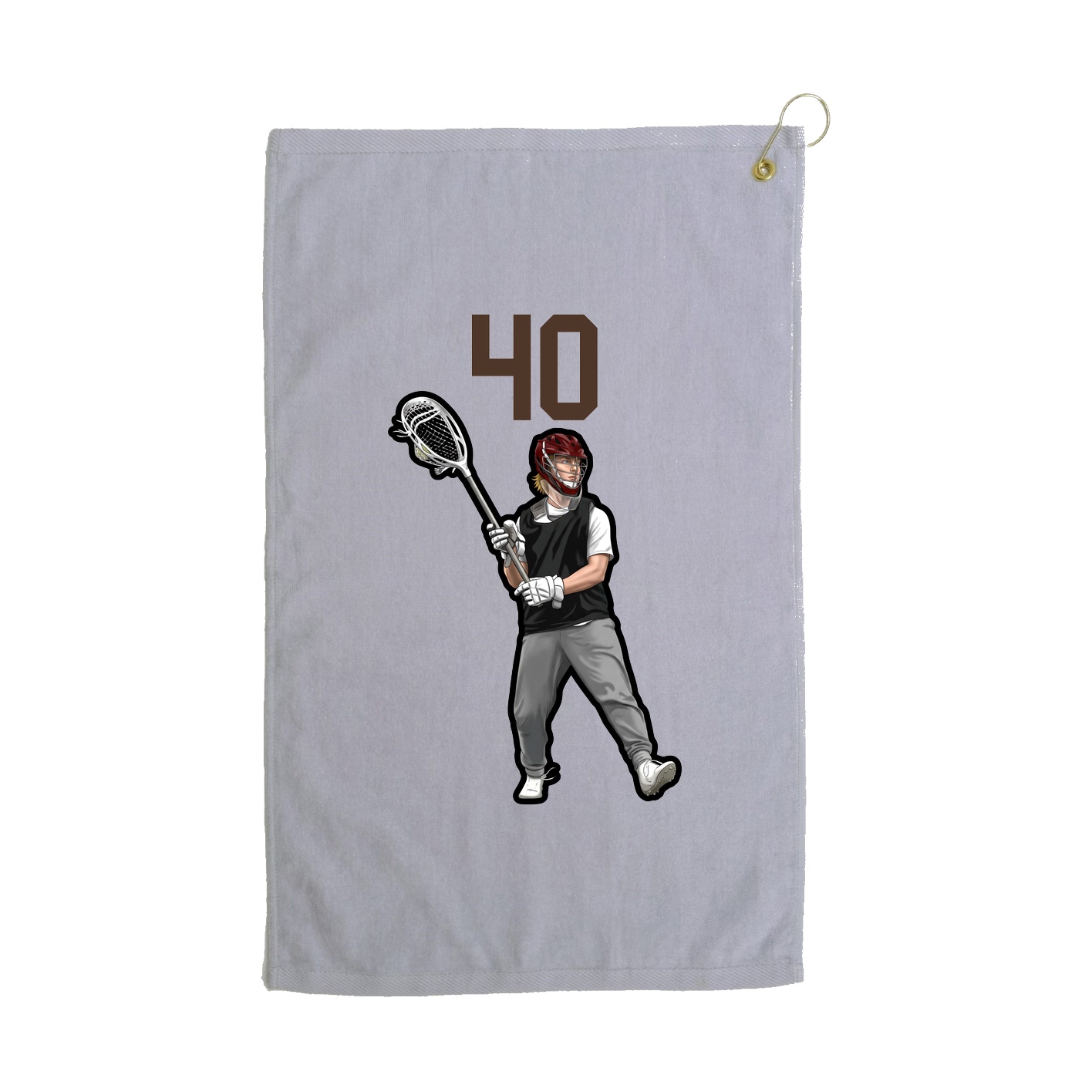 Golf Towel — Number Top in Grey