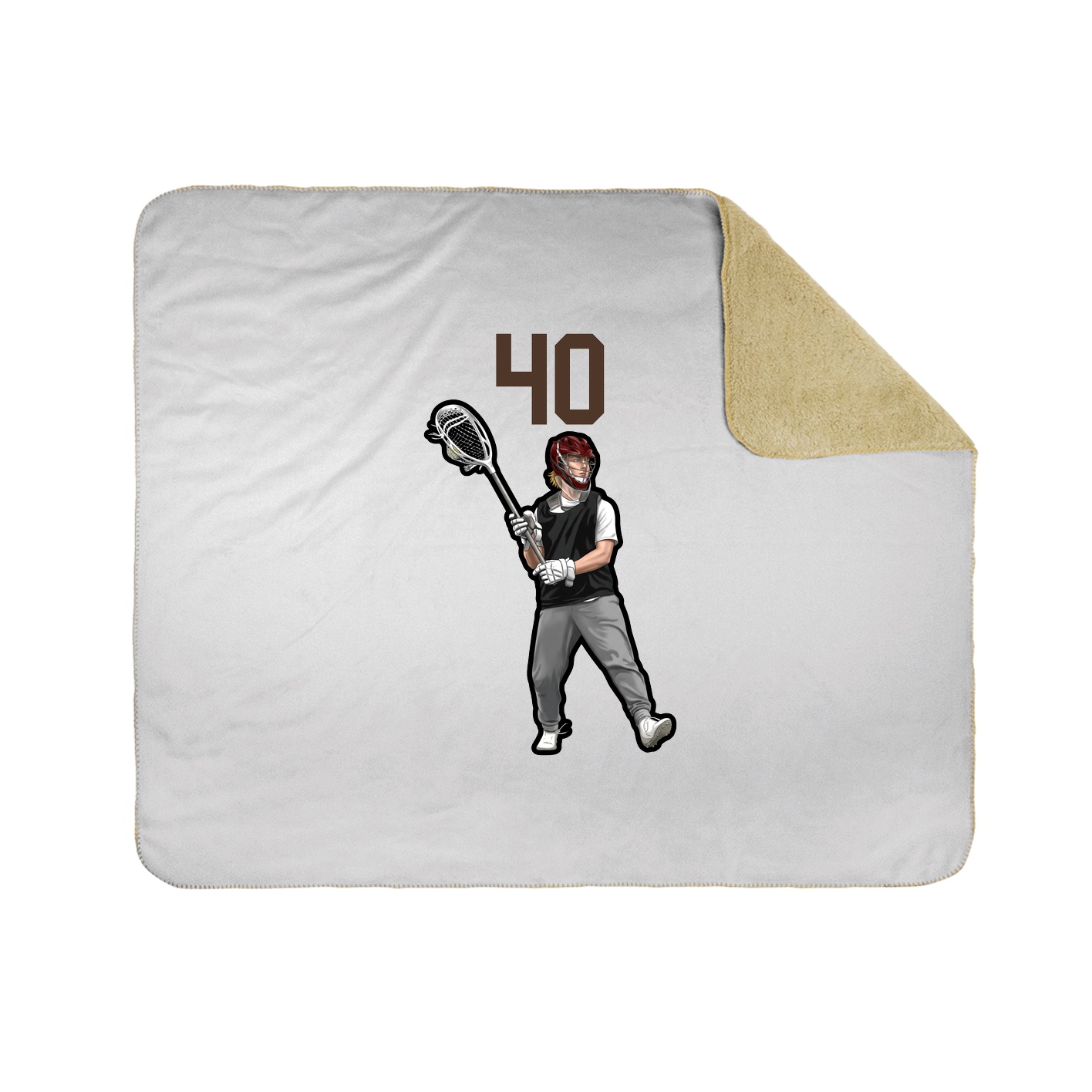 Throw Blanket — Number Top in White