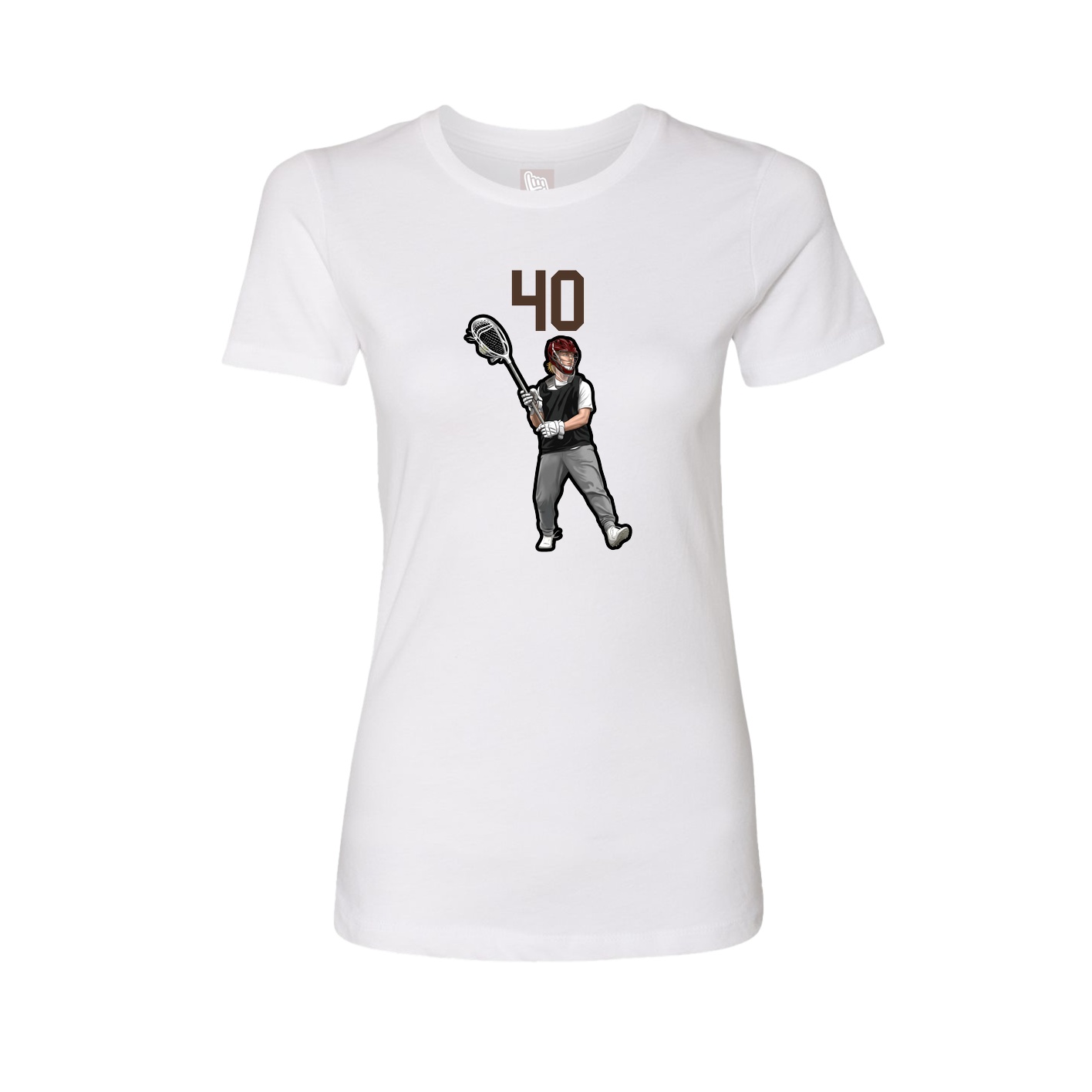 Womens Tee — Number Top in White