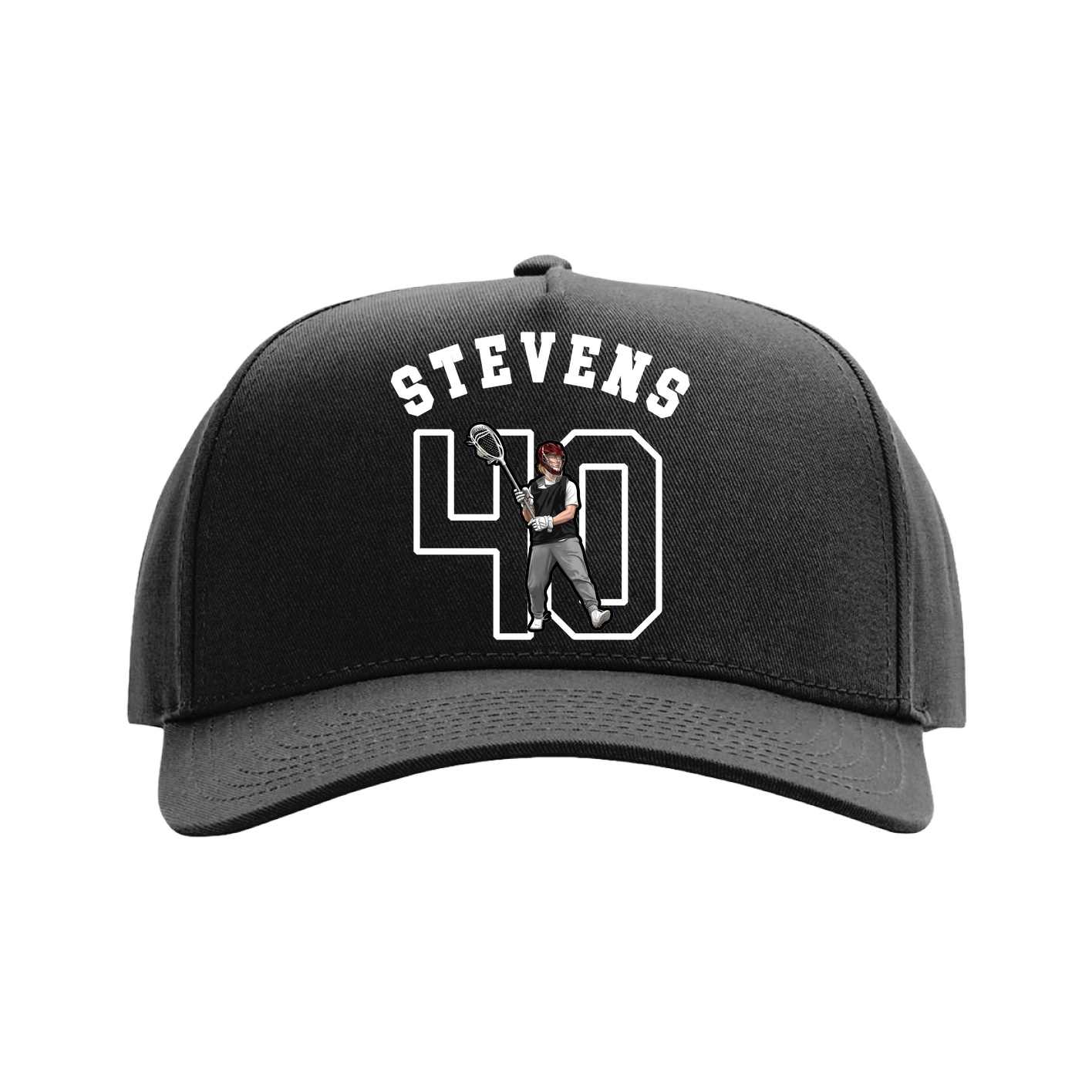 Full Fabric Five-Panel Champ Cap — Shirsey Arch in Black