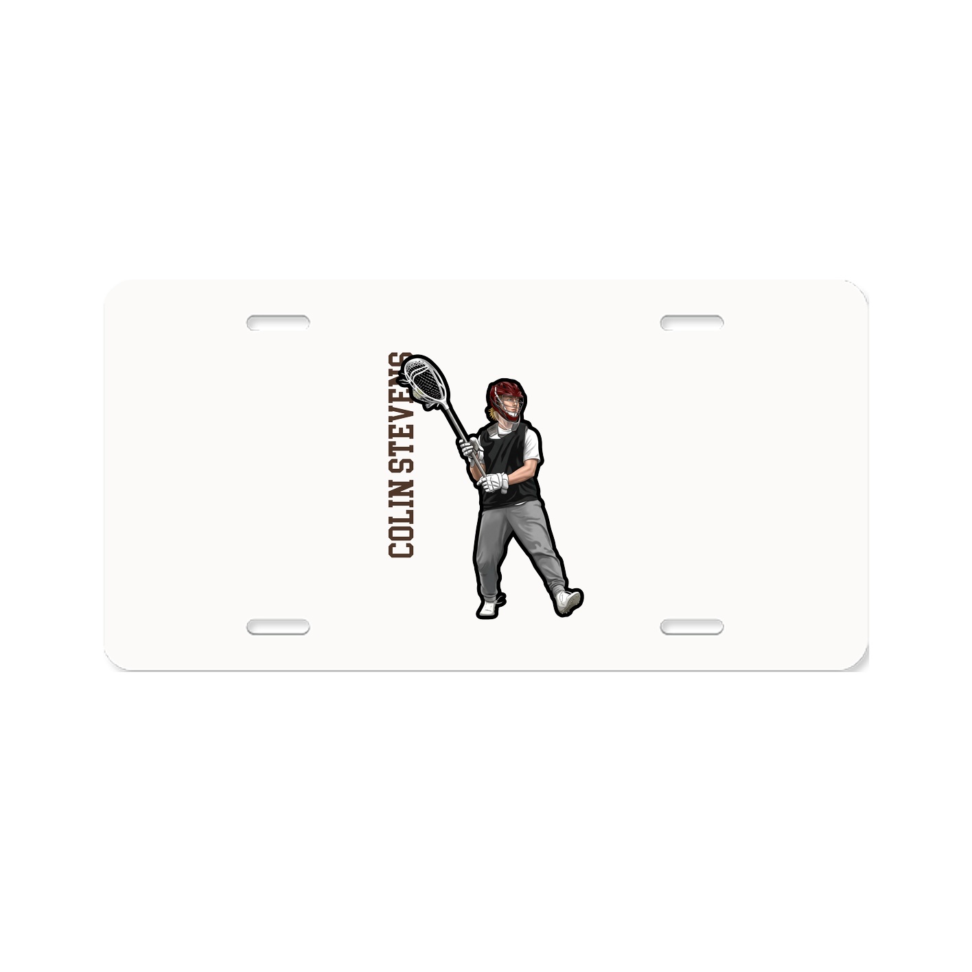 License Plate — Name Vertical in Classic