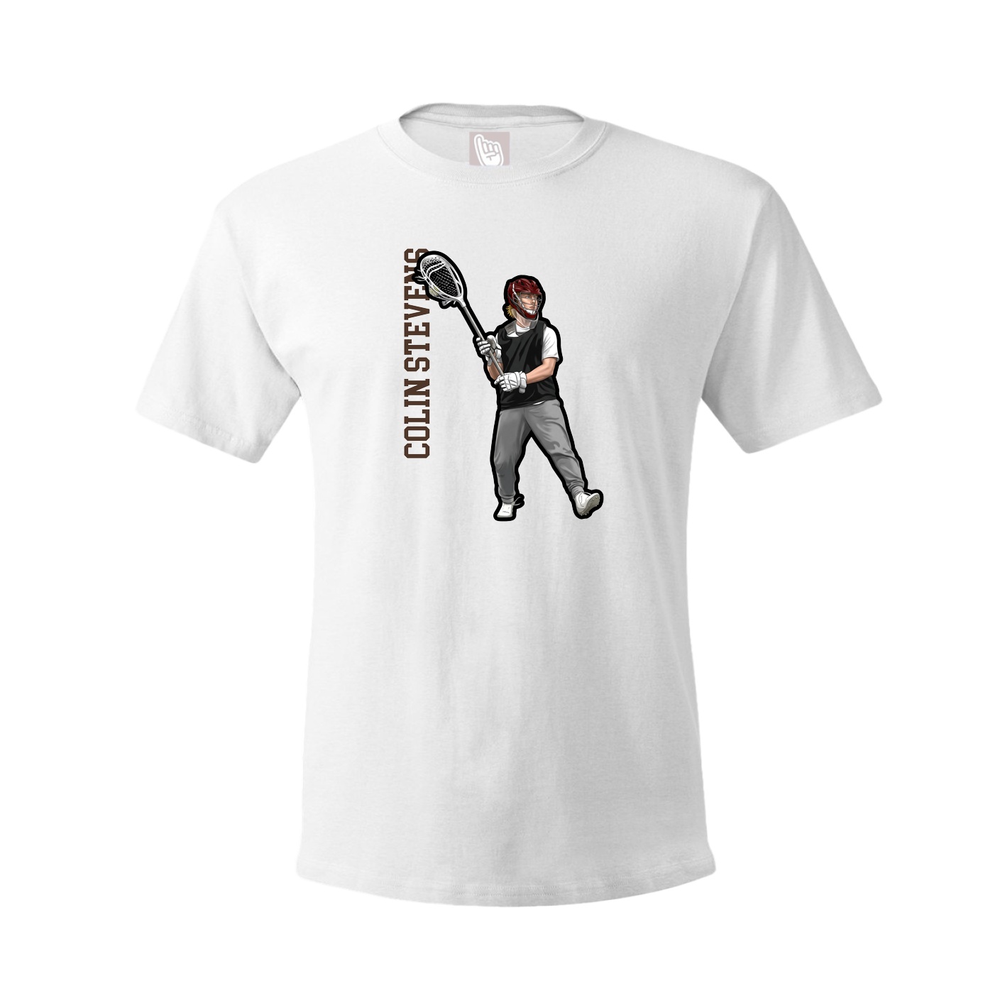 Tee — Name Vertical in White