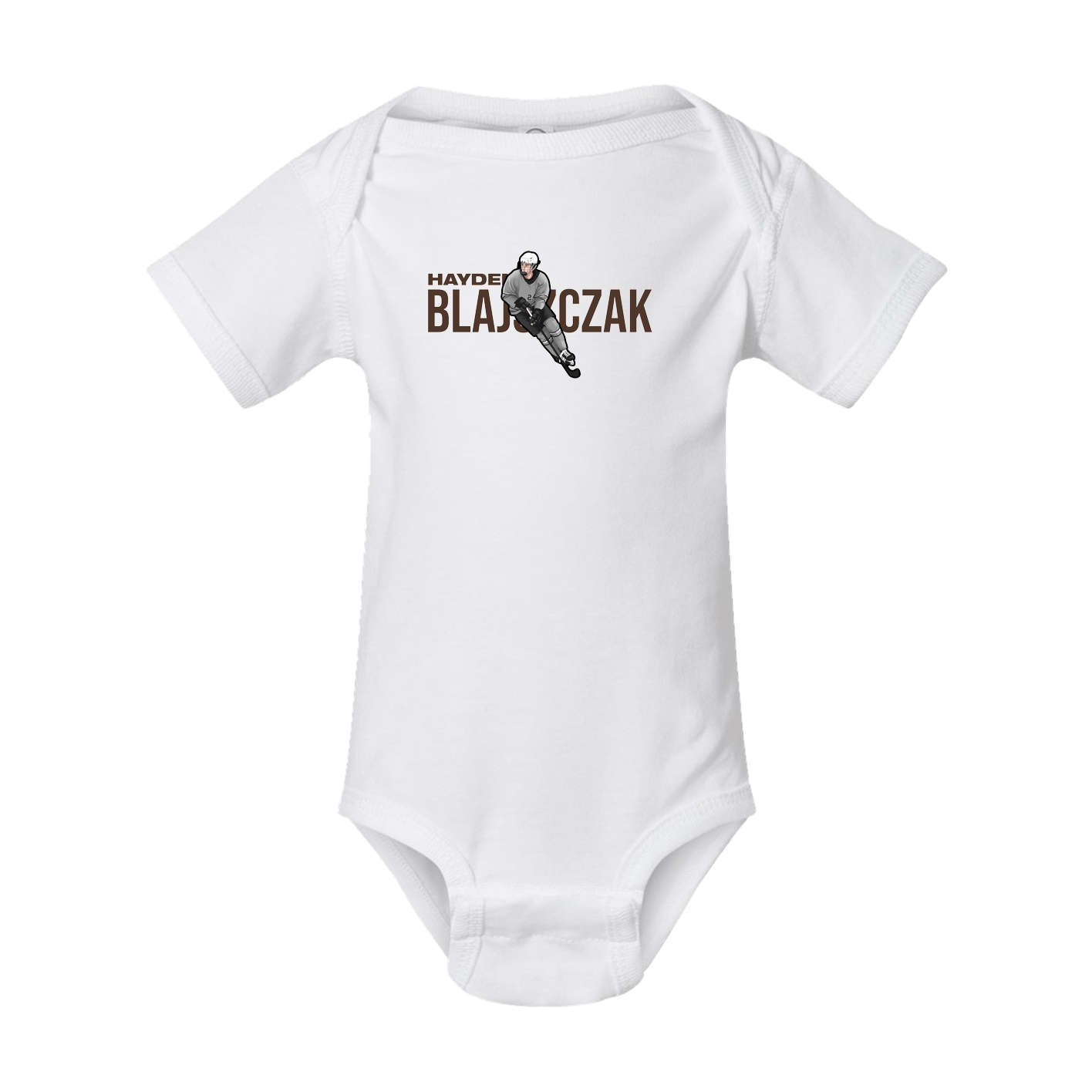 Baby Onesie — Player Name in White
