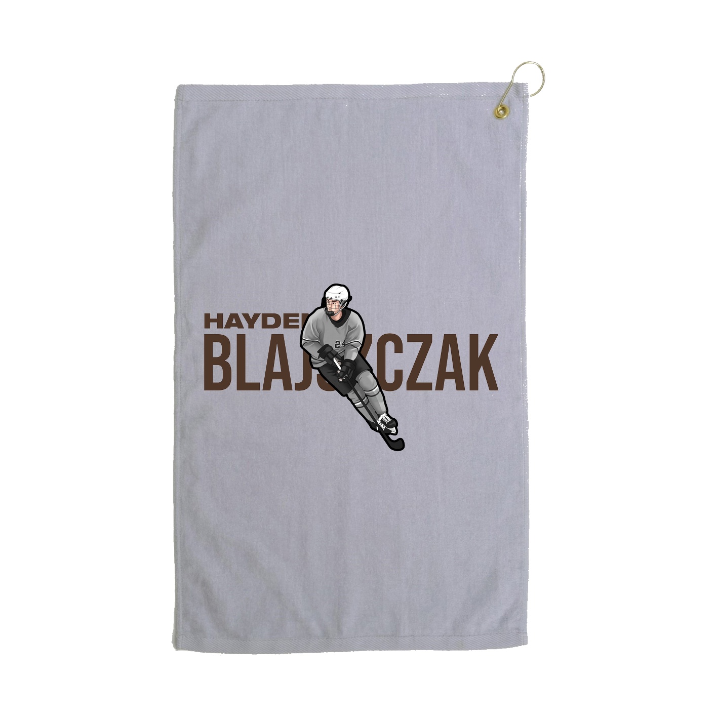 Golf Towel — Player Name in Grey
