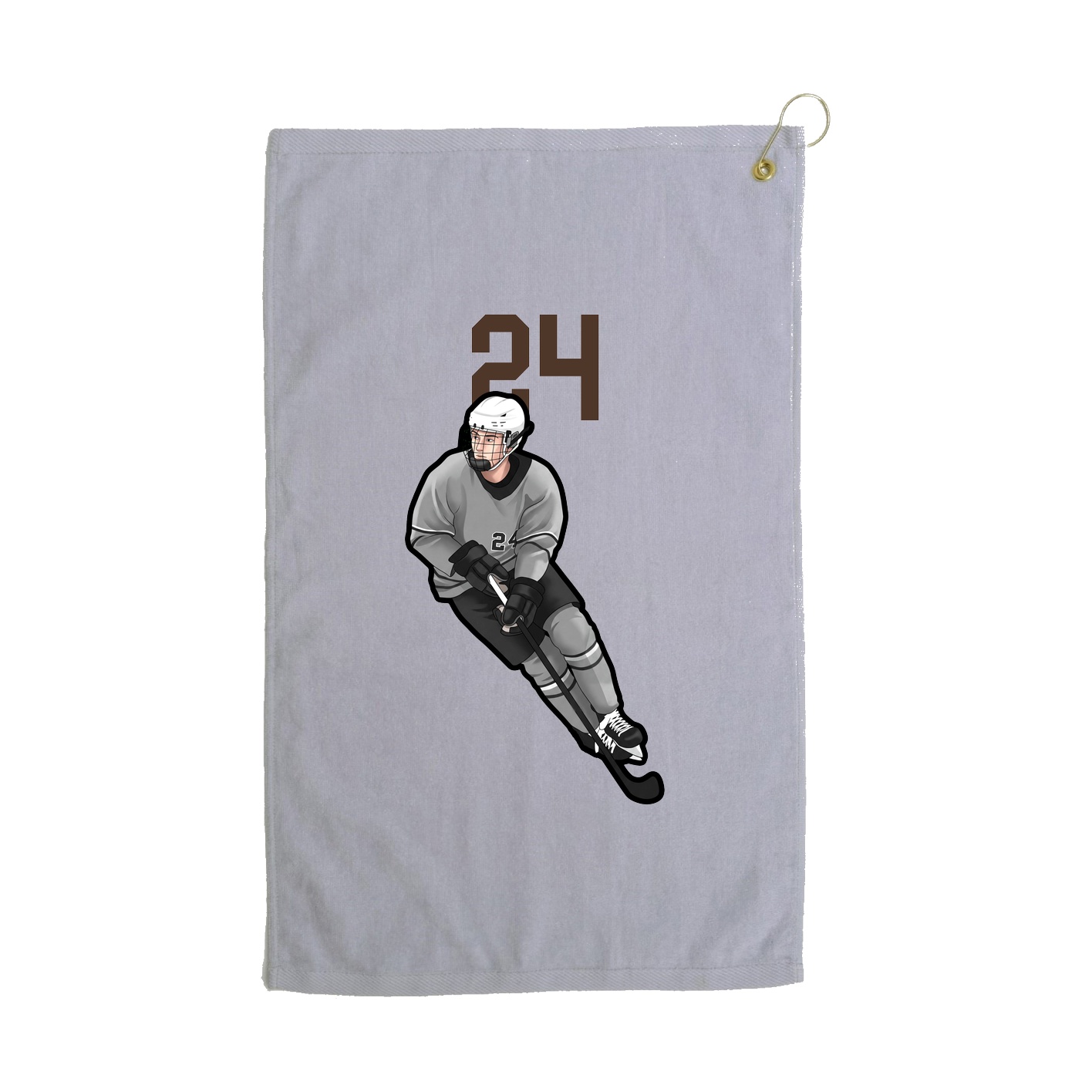 Golf Towel — Number Top in Grey