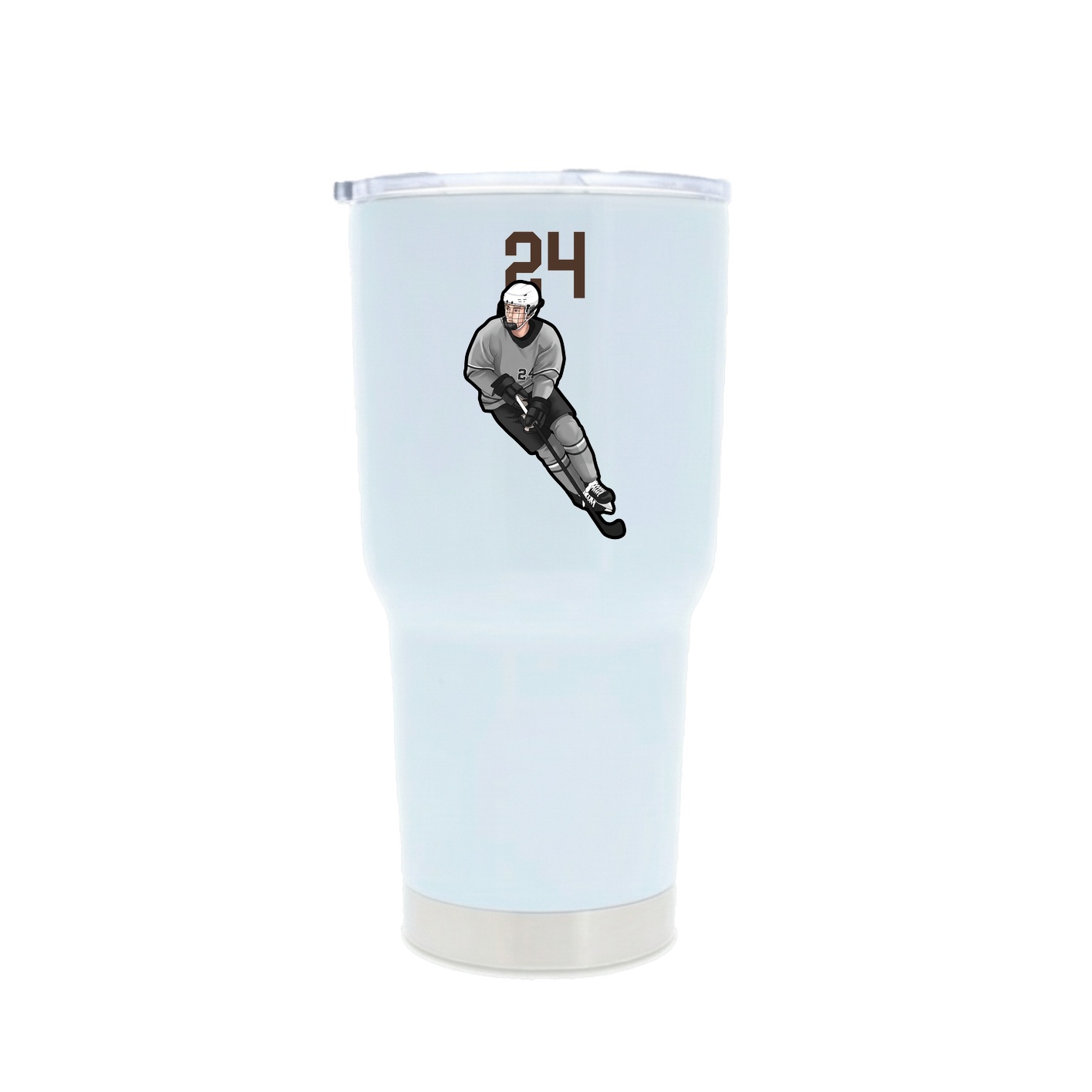 30oz Stainless Steel Tumbler — Number Top in White