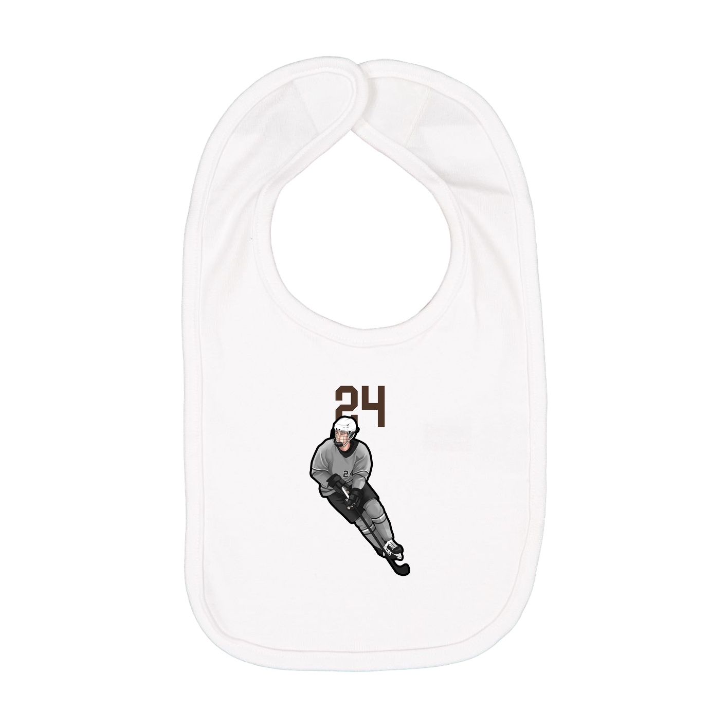 Infant Bib — Number Top in White