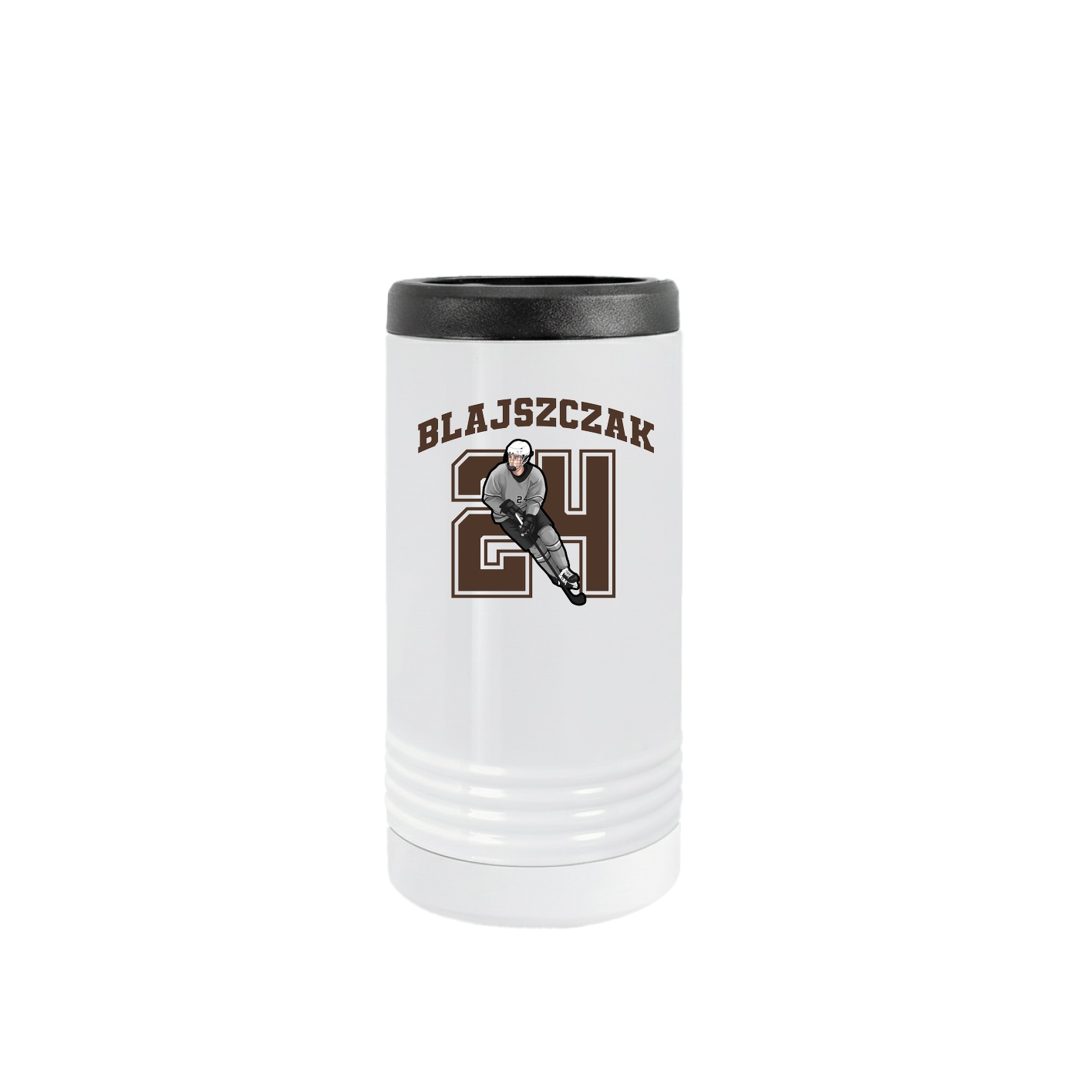 Slim Beverage Holder — Number in White