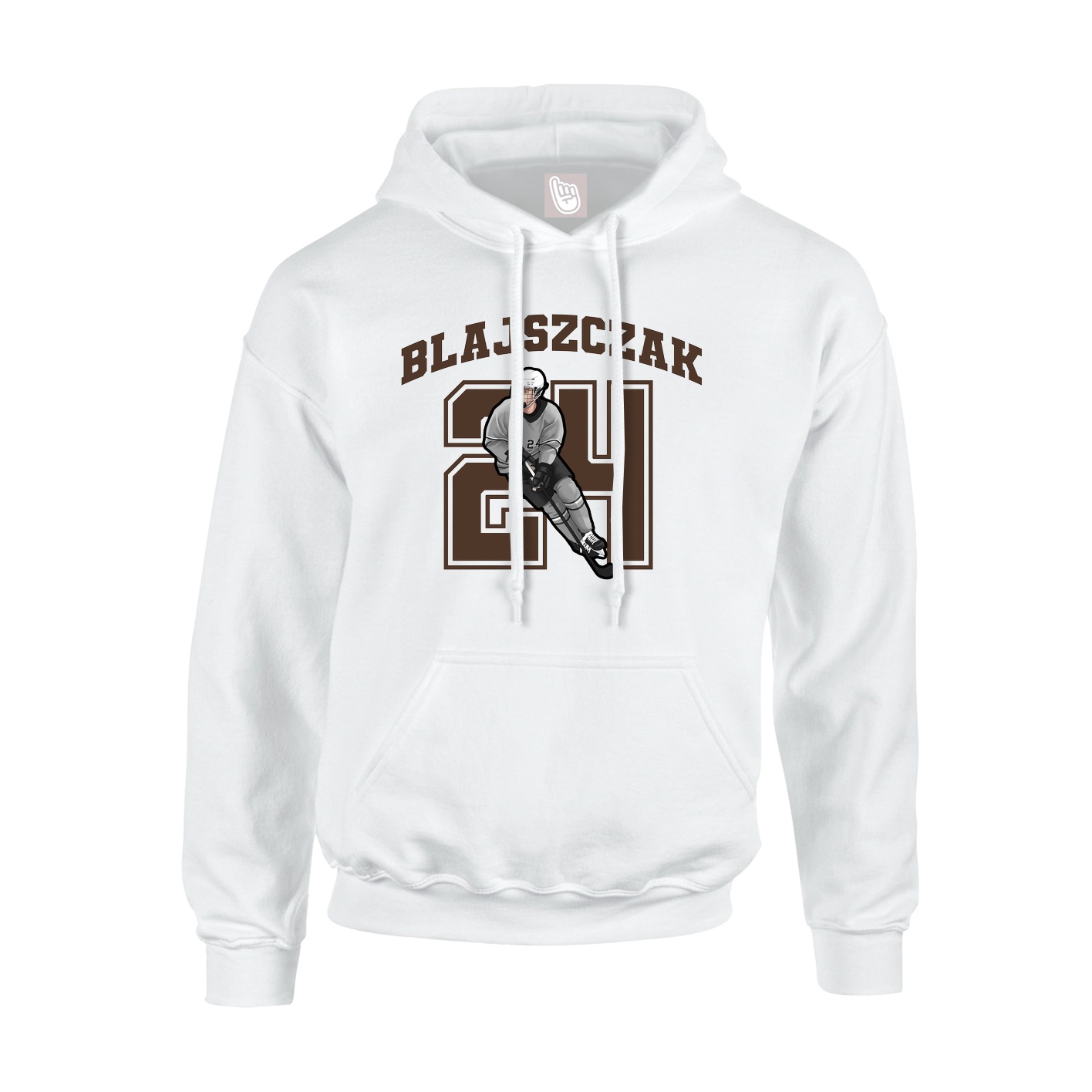 Hoodie — Number in White
