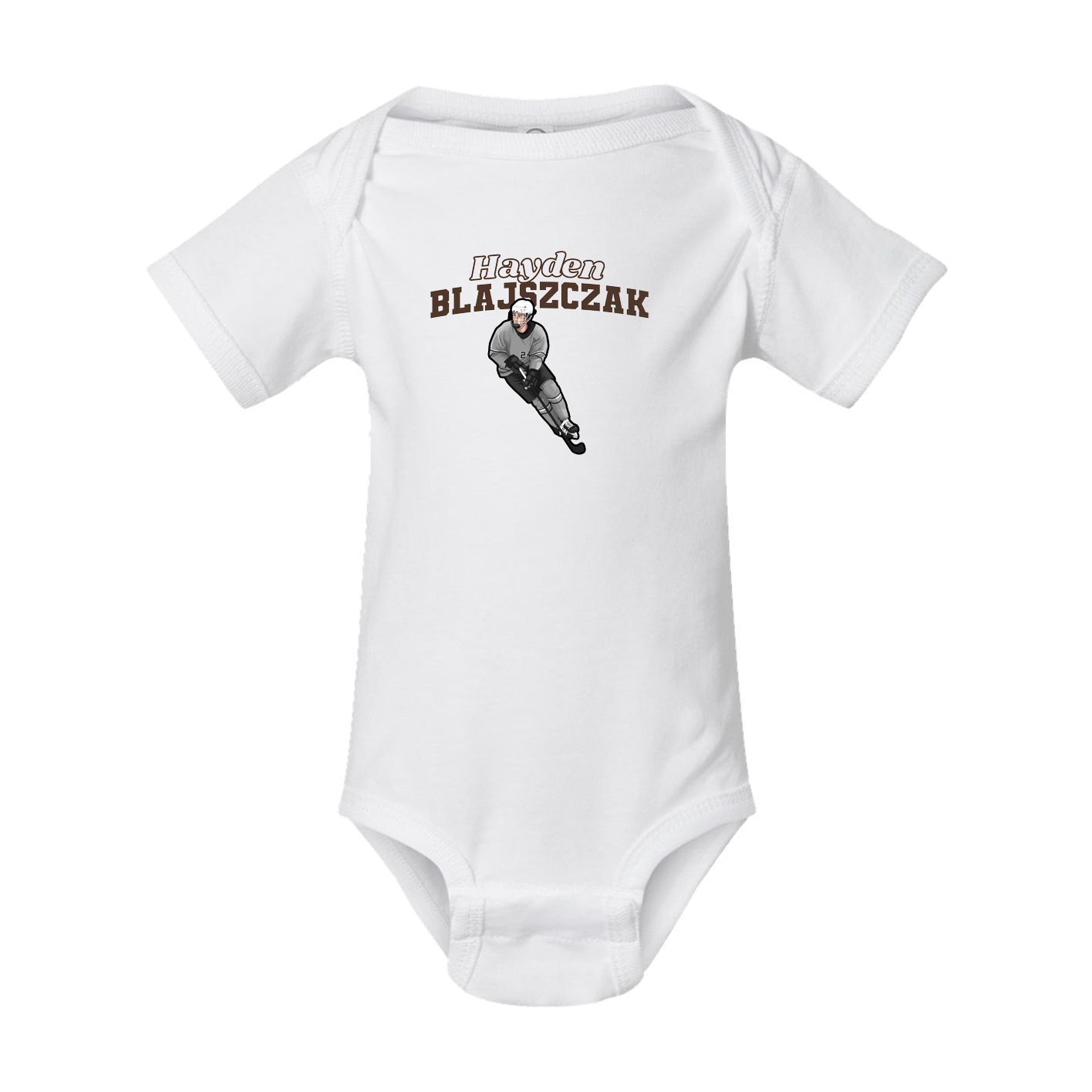 Baby Onesie — Name Arch in White