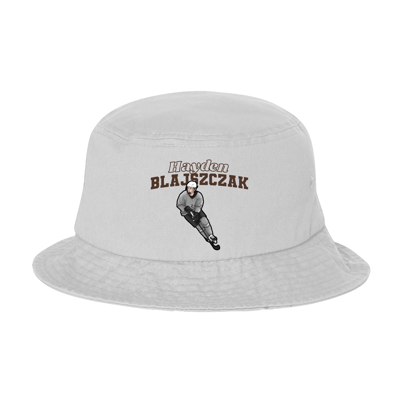 Bucket Cap — Name Arch in White