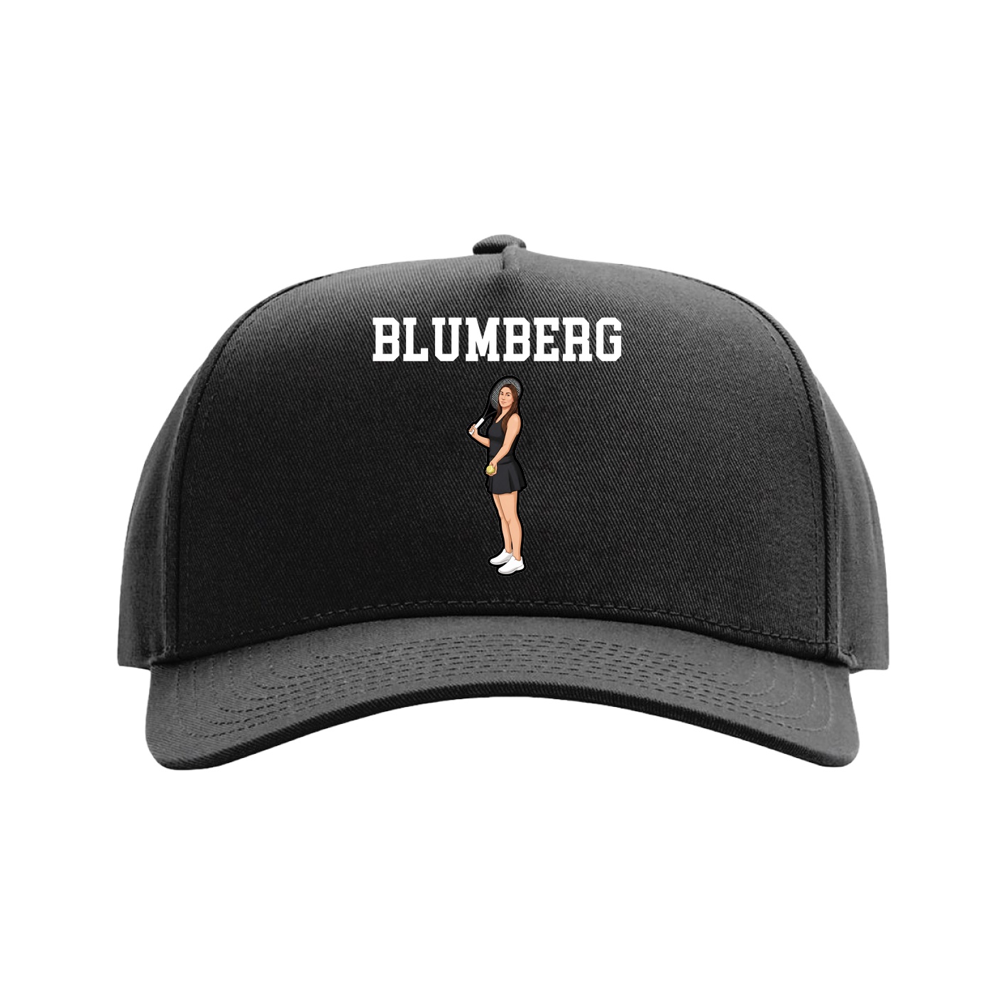 Full Fabric Five-Panel Champ Cap — Shirsey in Black