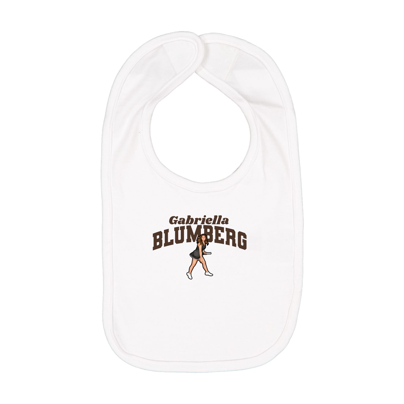 Infant Bib — Signature Arch in White