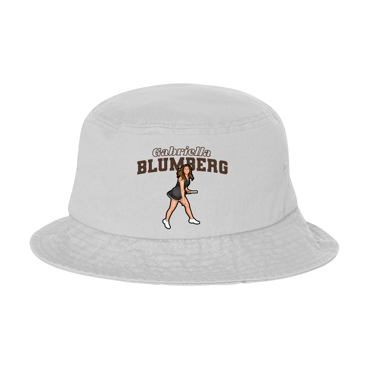 Bucket Cap — Name Arch in White
