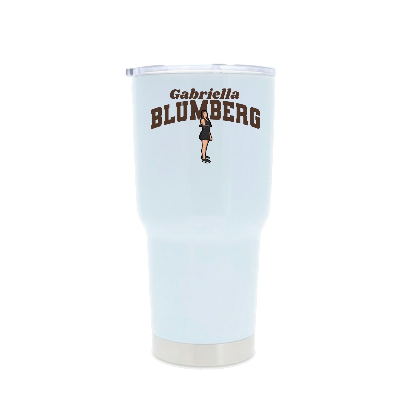 30oz Stainless Steel Tumbler — Signature Arch in White