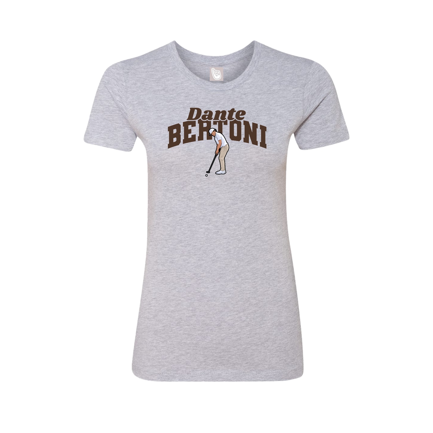 Fitted Women's Tee — Signature Arch in Grey