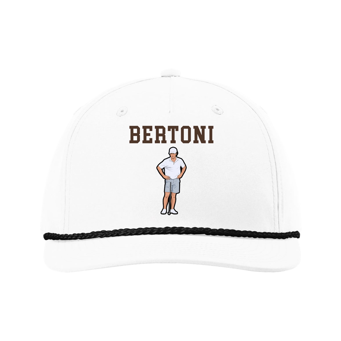 Five-Panel Classic Rope Cap — Shirsey in White