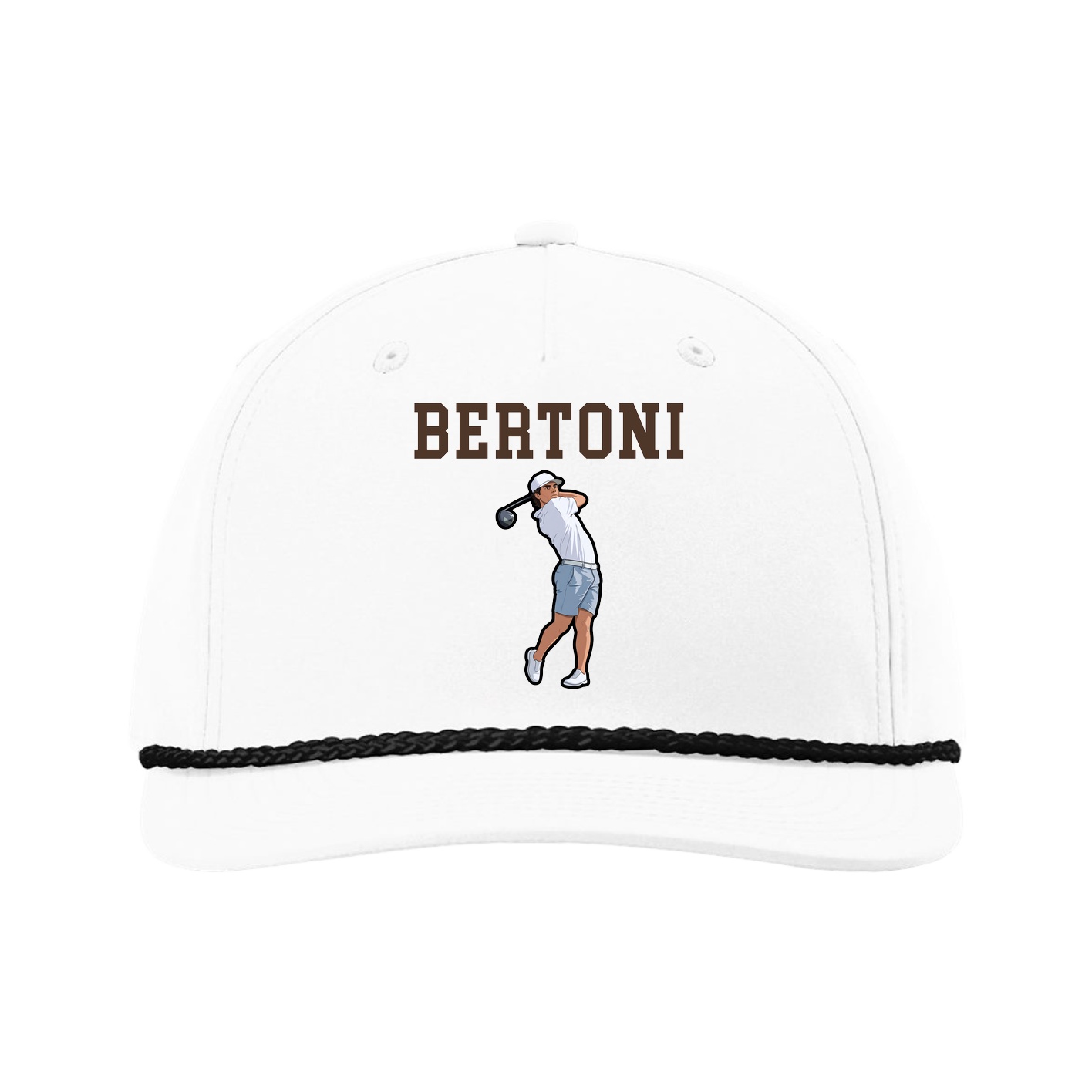 Five-Panel Classic Rope Cap — Shirsey in White