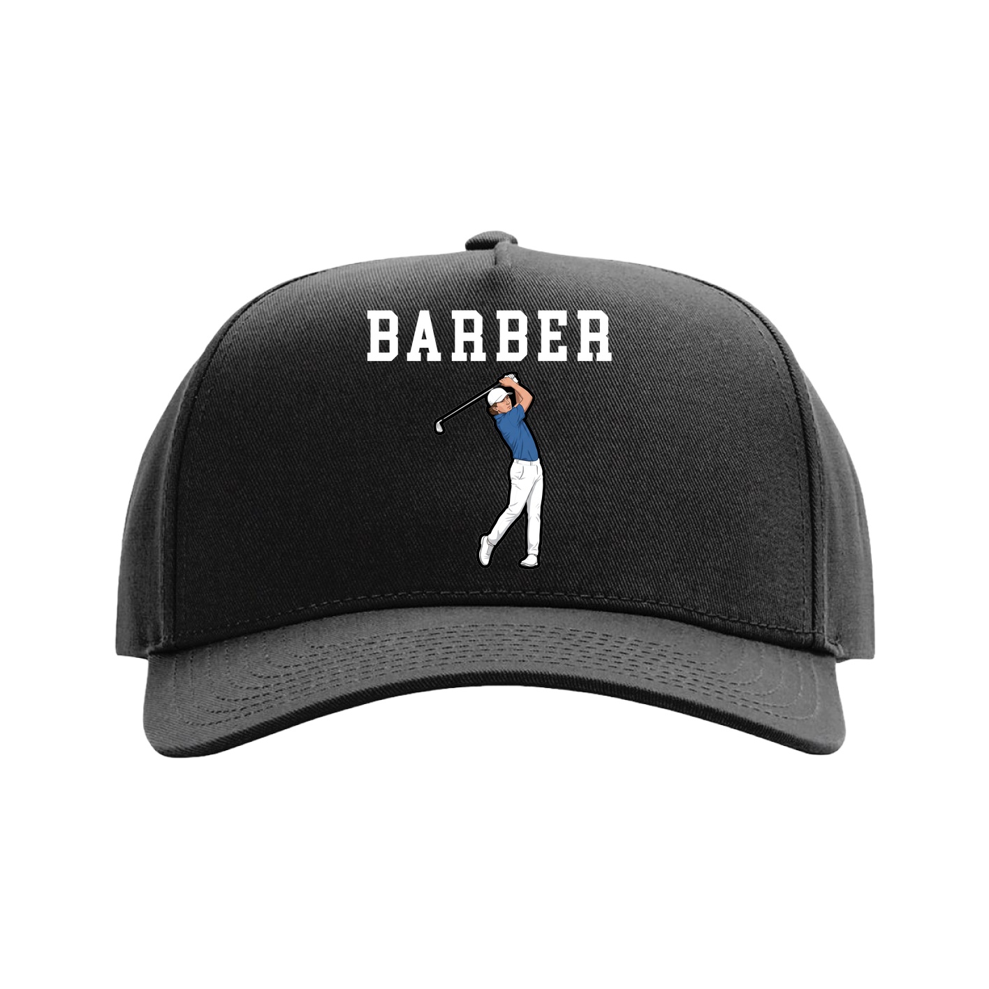 Full Fabric Five-Panel Champ Cap — Shirsey in Black