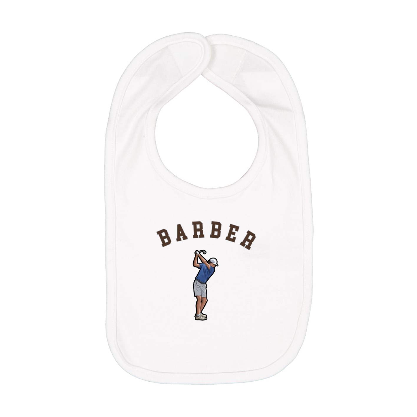 Infant Bib — Shirsey Arch in White