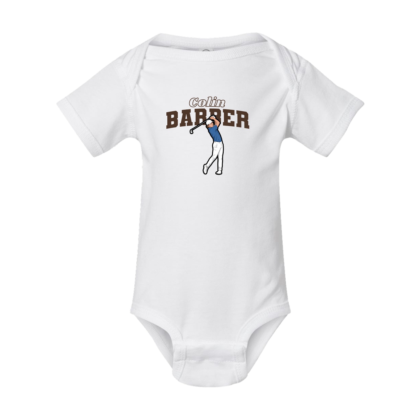 Baby Onesie — Name Arch in White
