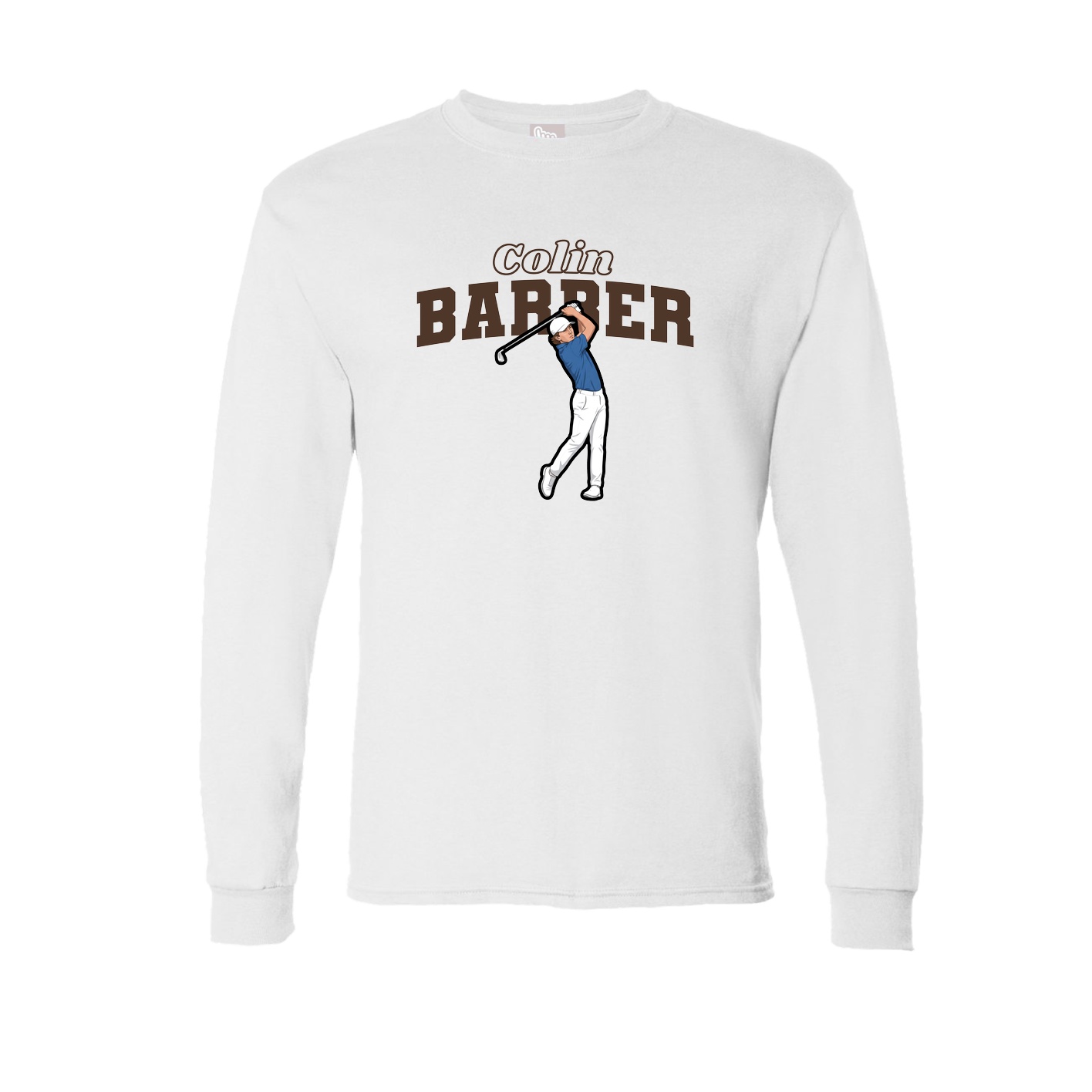 Long Sleeve Tee — Name Arch in White