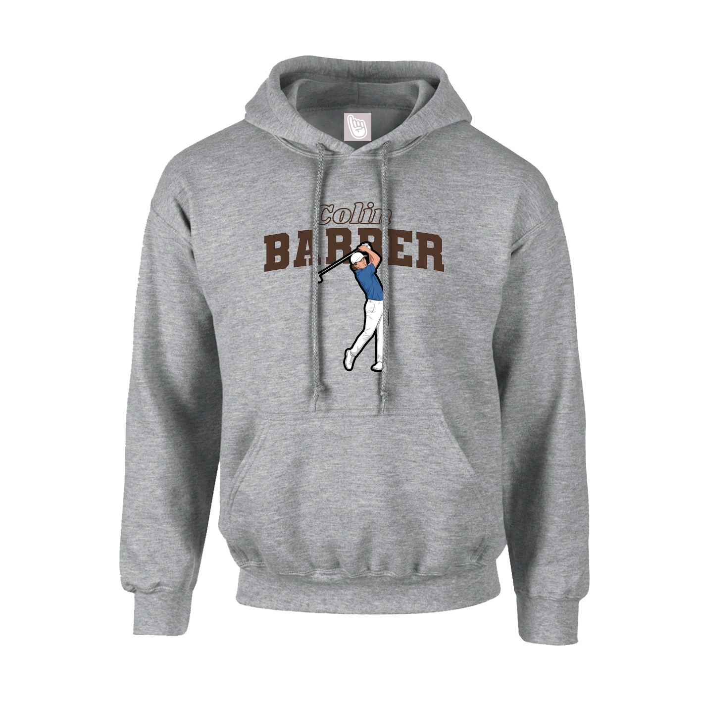 Hoodie — Name Arch in Grey