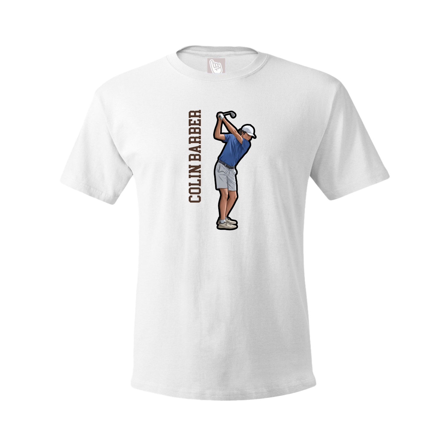 Tee — Name Vertical in White
