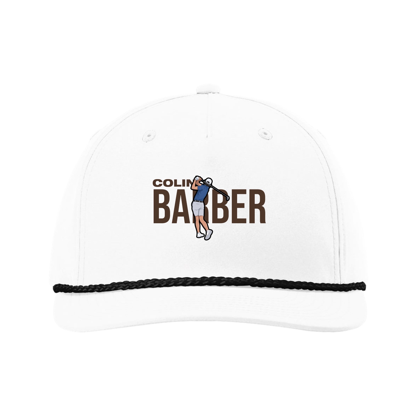 Five-Panel Classic Rope Cap — Player Name in White